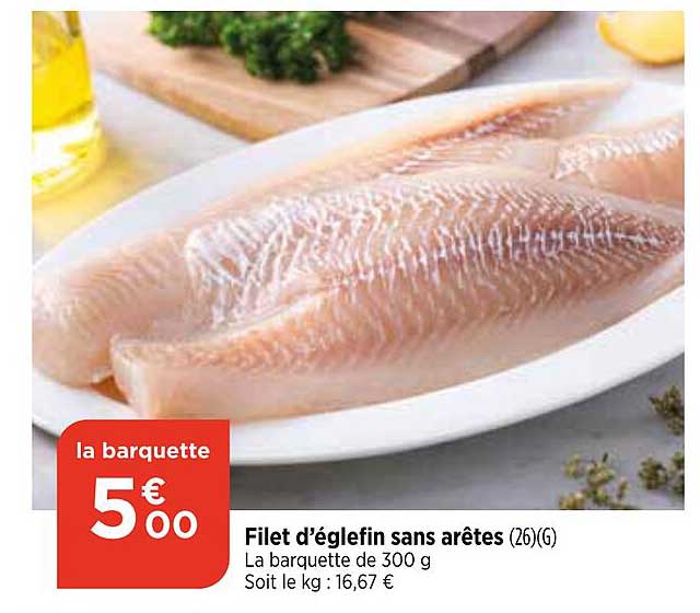 filet d'églefin sans arêtes