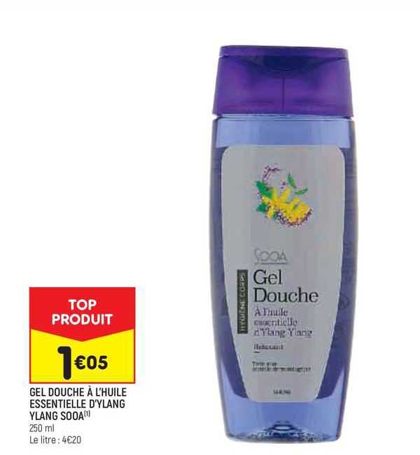 gel douche à l'huile essentielle d'ylang ylang sooa
