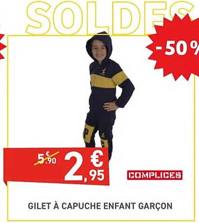 Gilet à Capuche Enfant Garçon Complices