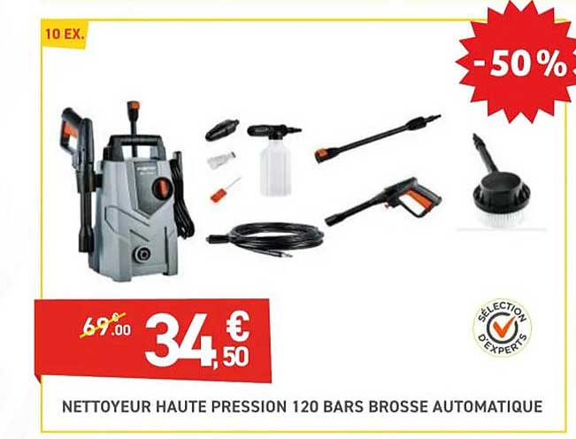Nettoyeur Haute Pression 120 Bars Brosse Automatique