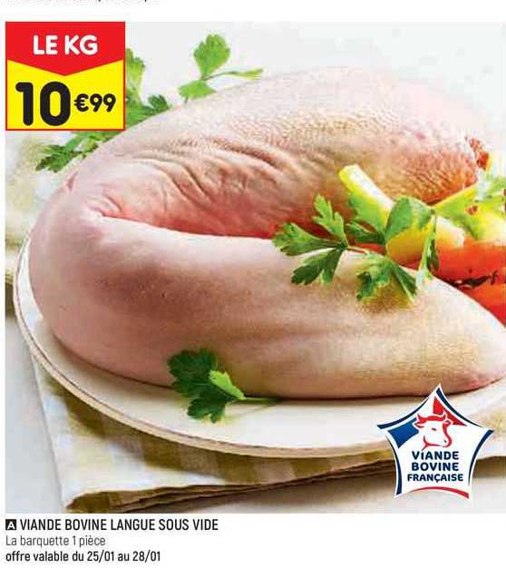 Viande Bovine Langue Sous Vide