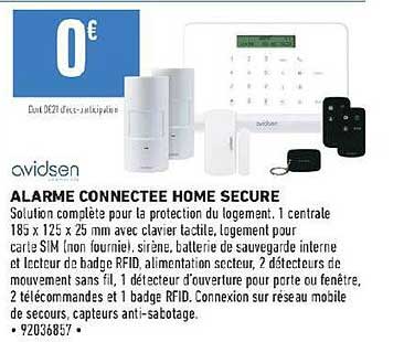 alarme connectée home secure avidsen
