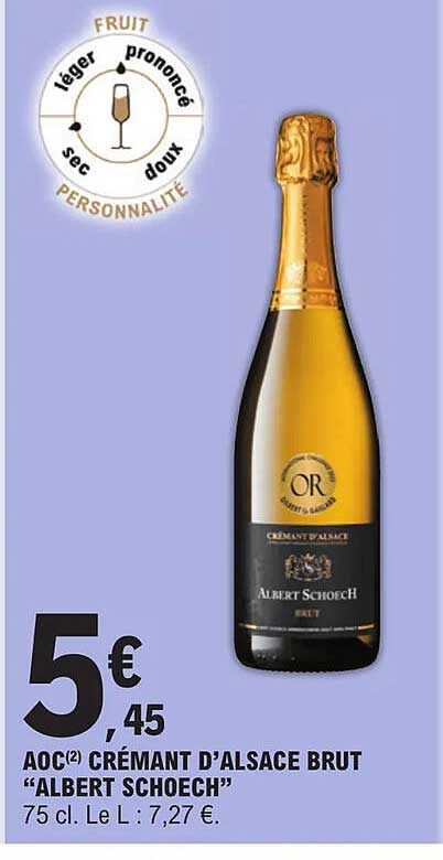 aoc crémant d'alsace brut "albert schoech"
