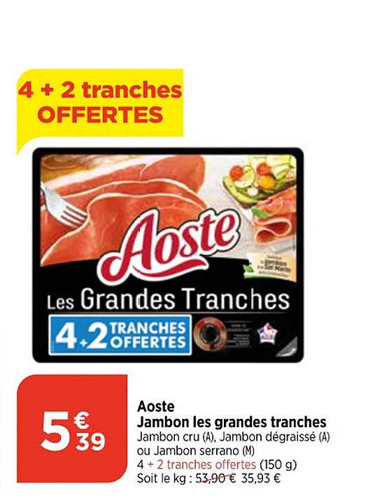 aoste jambon les grandes tranches