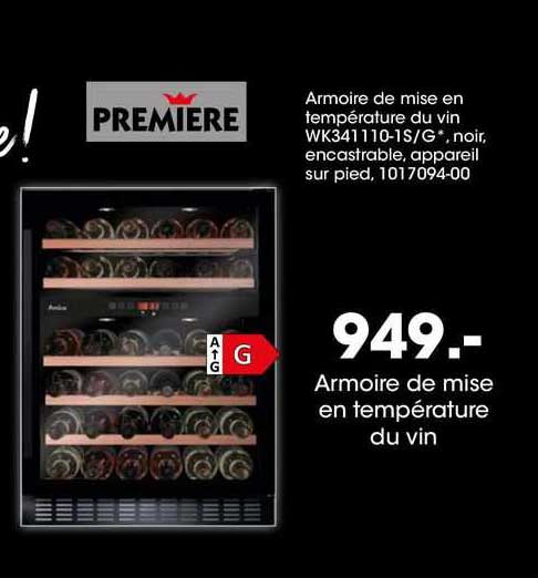 armoire de mise en température du vin