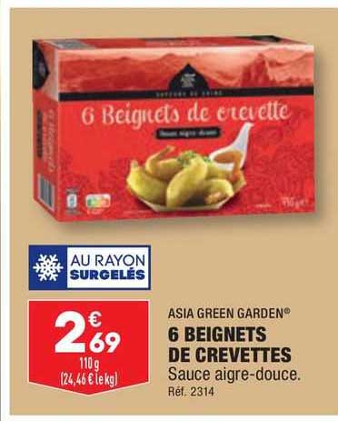 asia green garden 6 beignets de crevettes