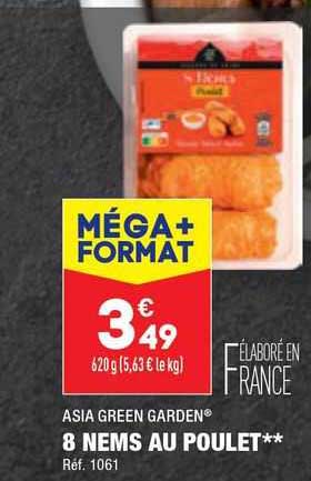 asia green garden 8 nems au poulet