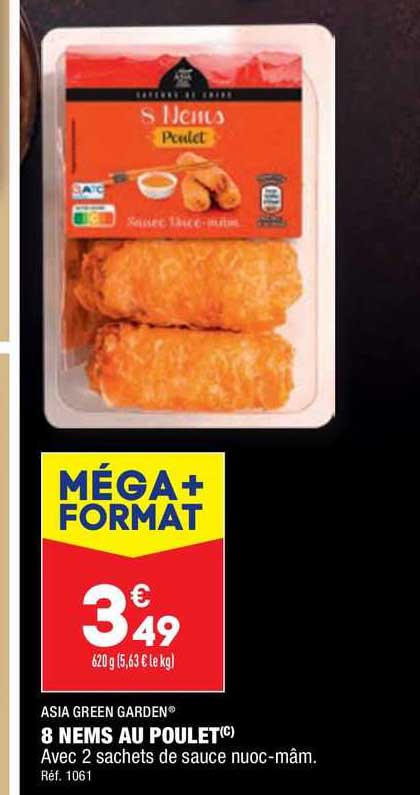 asia green garden 8 nems au poulet