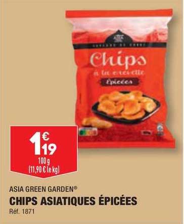 asia green garden chips asiatiques épicées