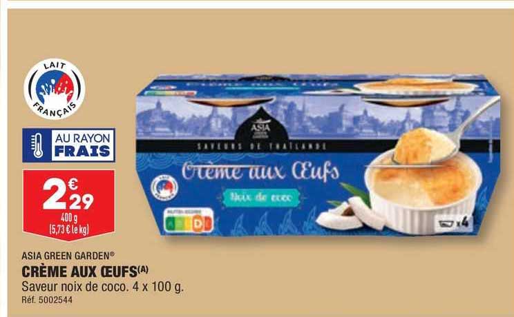 asia green garden crème aux œufs