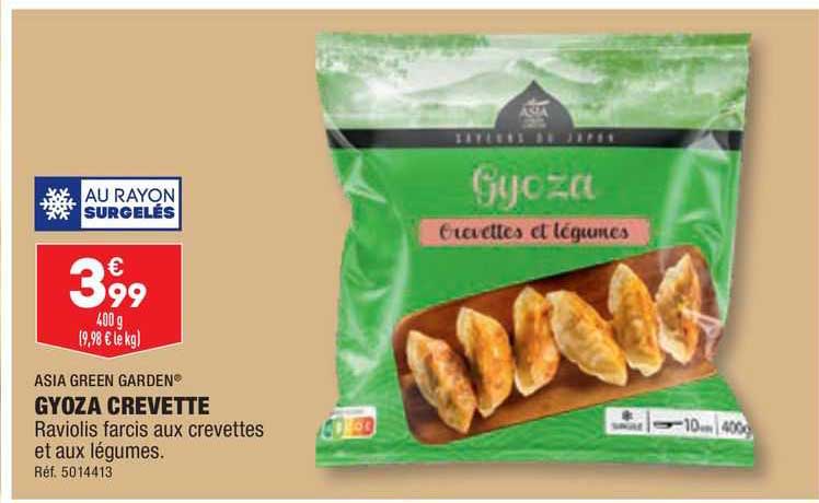 asia green garden gyoza crevette