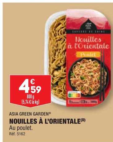 asia green garden nouilles à l'orientale
