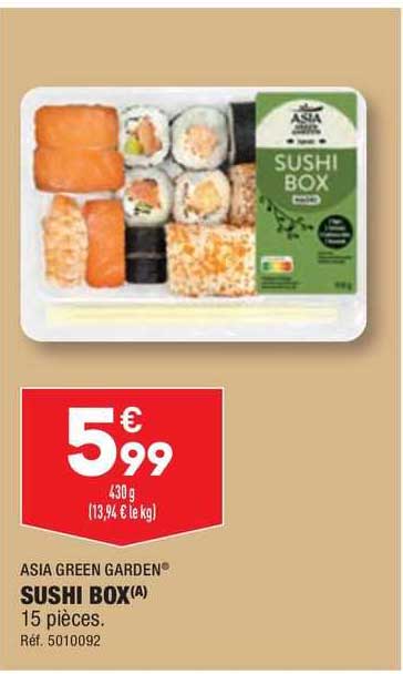 asia green garden sushi box