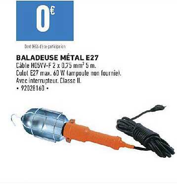 Baladeuse Métal E27