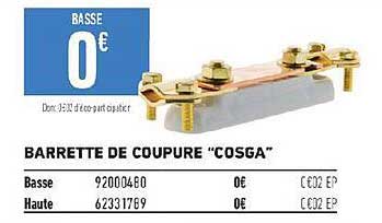 barrette de coupure "cosga"