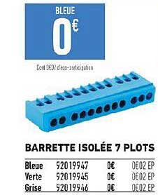 barrette isolée 7 plots