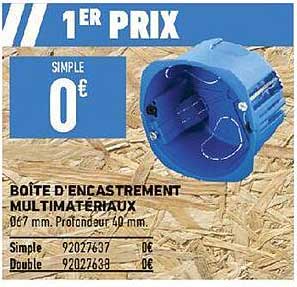 boîte d'encastrement muiltimatériaux