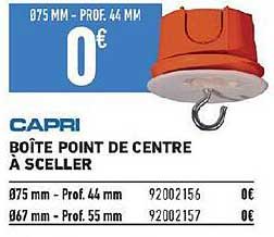 boîte point de centre à sceller capri