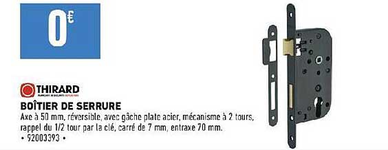 boîtier de serrure thirard