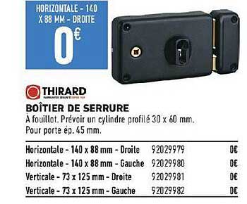 boîtier de serrure thirard