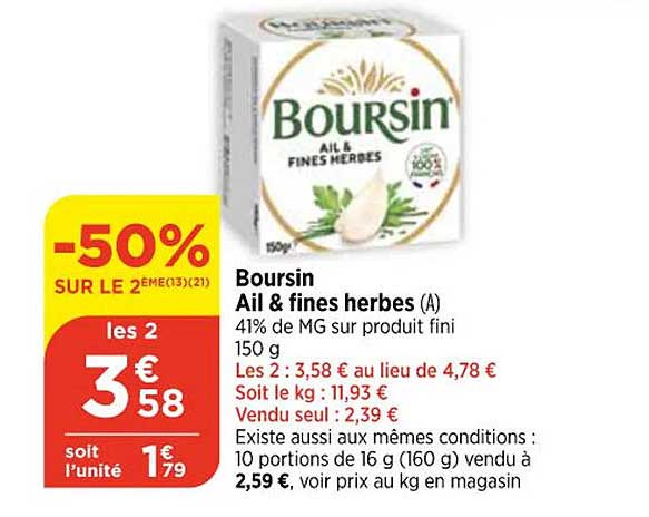 Boursin Ail & Fines Herbes