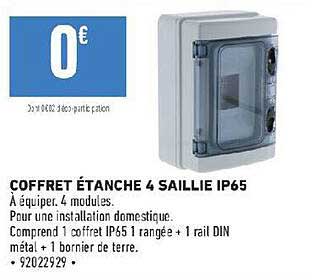 coffret étanche 4 saillie ip65