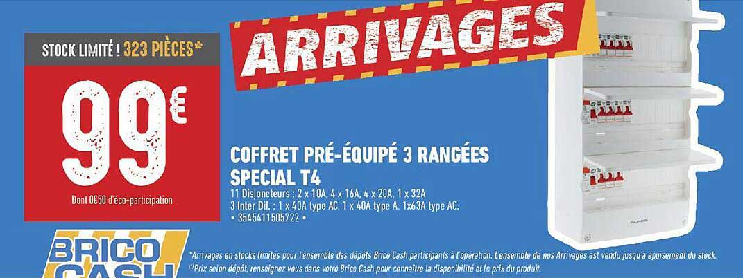 coffret pré-équipé 3 rangées spécial t4