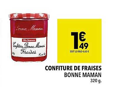 confiture de fraises bonne maman