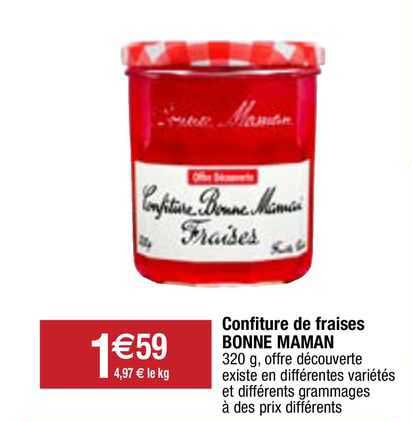 confiture de fraises bonne maman