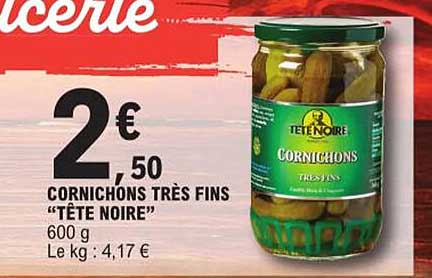 cornichons très fins "tête noire"