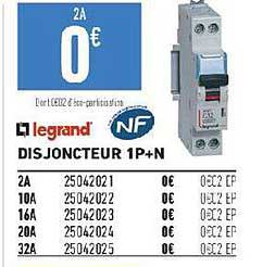 disjoncteur 1p+n legrand