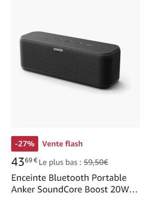 enceinte bleutooth portable anker soundcore boost 20W