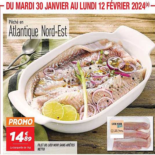 filet de lieu noir sans arêtes netto