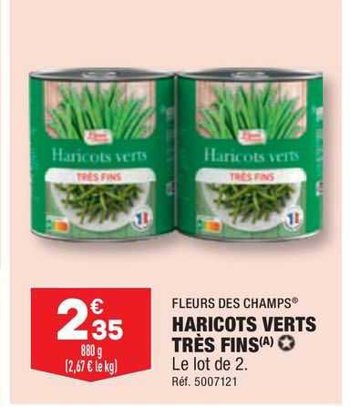 fleurs des champs haricots verts très fins