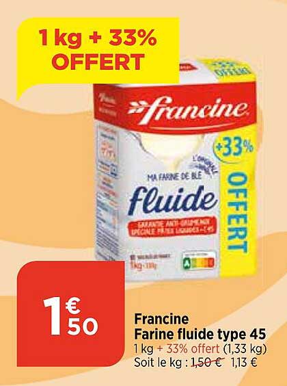 francine farine fluide type 45