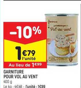 garniture pour vol au vent