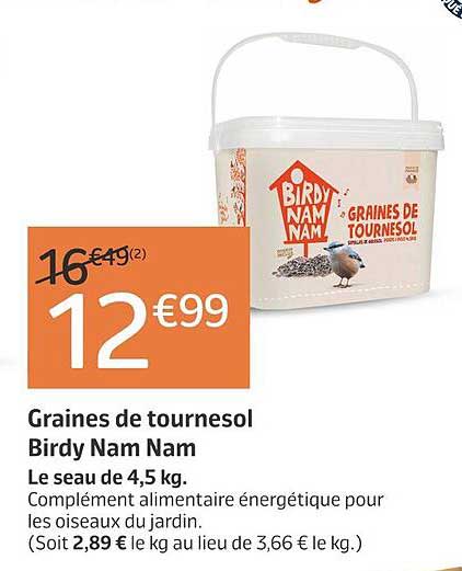 graines de tournesol birdy nam nam
