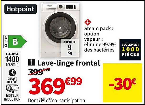 hotpoint lave-linge frontal