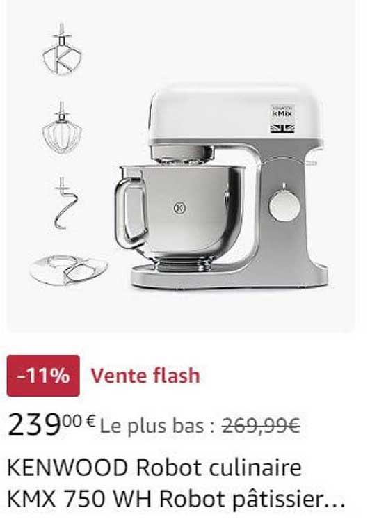 kenwood robot culinaire KMX 750 WH robot  pâtissier
