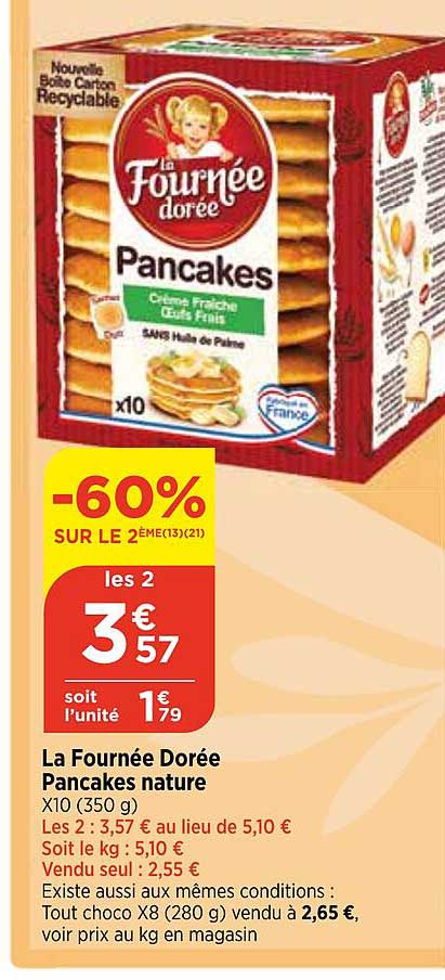 la fournée dorée pancakes nature