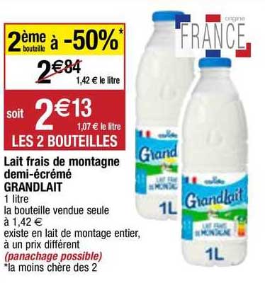 lait frais de montagne demi-écrémé grandlait