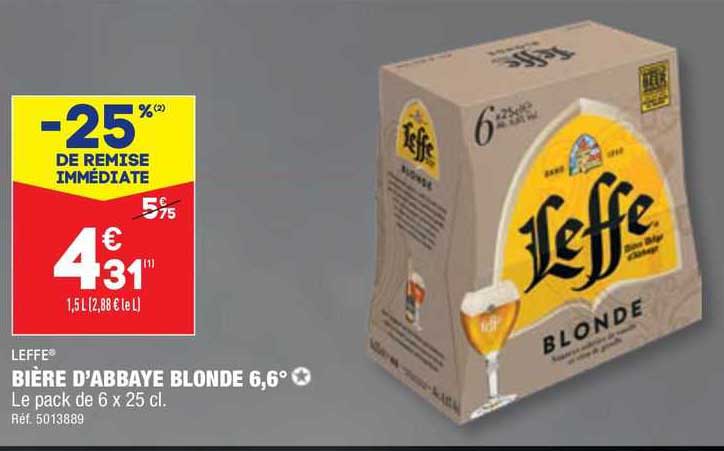 Leffe Bière D'abbaye Blonde 6,6°