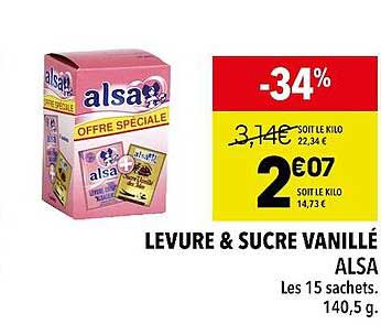 levure & sucre vanillé