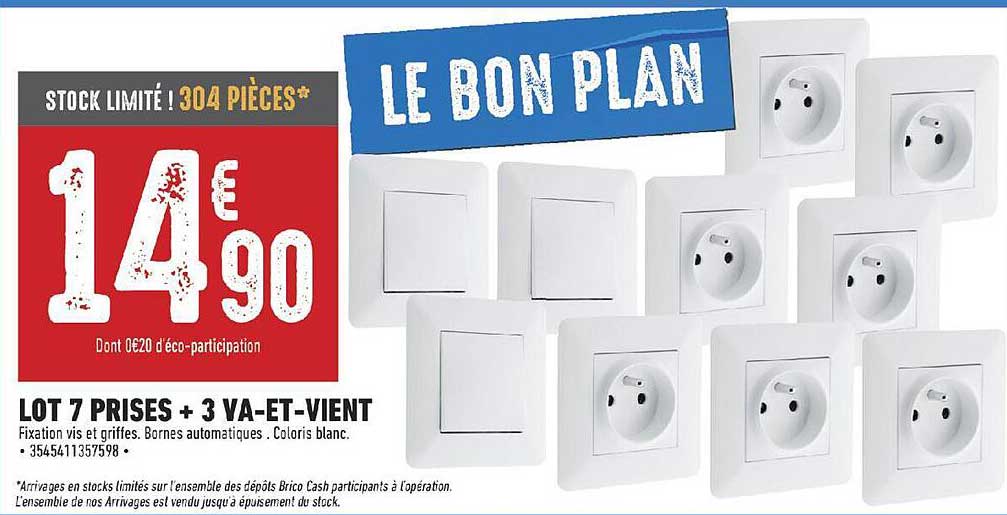 lot 7 prises + 3 va-et-vient