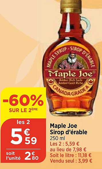 maple joe sirop d'érable