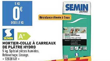 mortier-colle à carreaux de plâtre hydro
