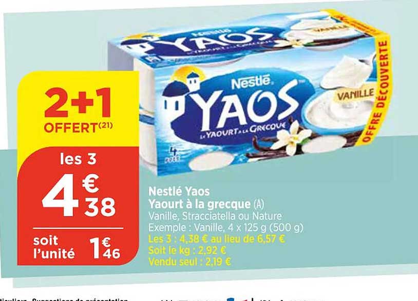 Nestlé Yaos Yaourt à La Grecque