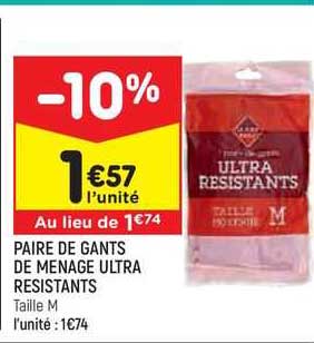 paire de gants de ménage ultra résistants