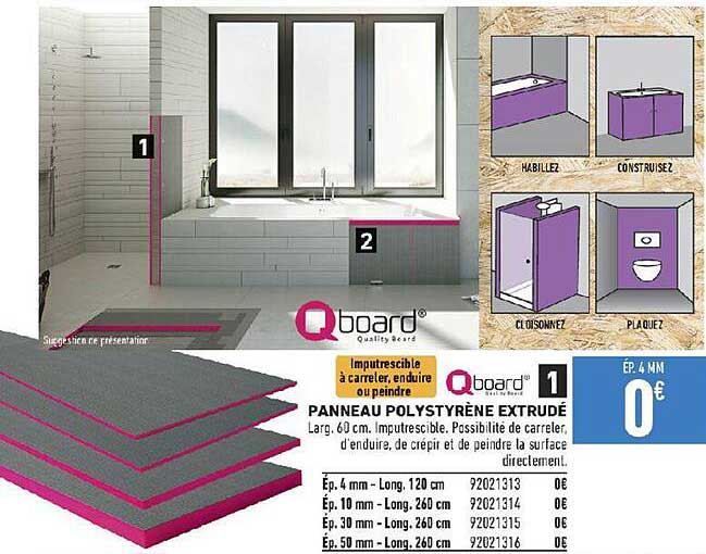 Panneau Polystyrène Extrudé Qboard