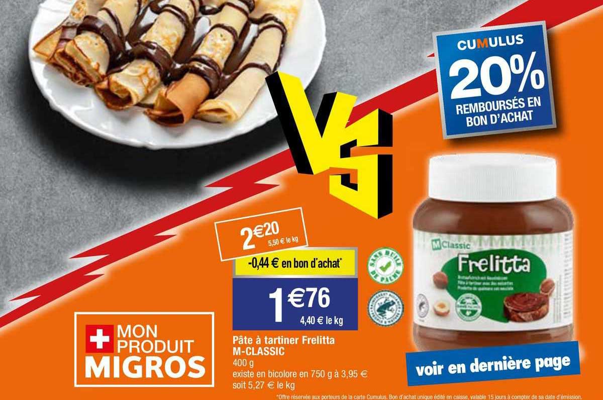 pâte à tartiner frelitta m-classic